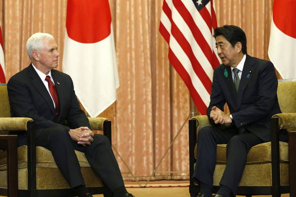 Pence talks on trade in Japan overshadowed by threat of war