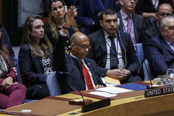 US voices support for two-state solution as it vetoes full Palestinian UN membership