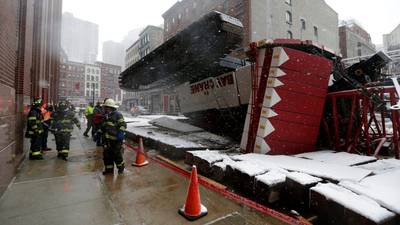 One dead, two injured as crane collapses in New York