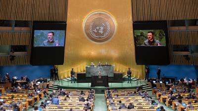 'War crimes must be punished', Zelenskiy tells UN General Assembly