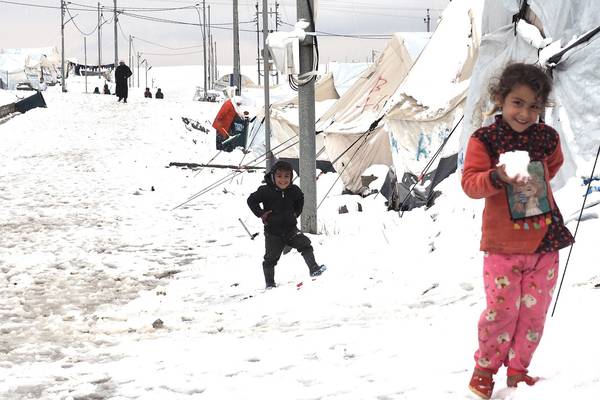 ‘Will we make it?’: Syrian Kurds in refugee camp face their bleakest winter