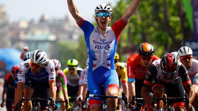 Demare wins stage five of Giro as tough climb beats Cavendish and Ewan