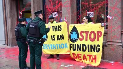 No art in finance as climate activists stage ‘intervention’ targeting Europe’s biggest fossil fuel-funder