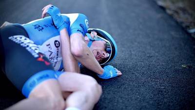 Dan Martin survives brutal Moncalvillo climb to finish third