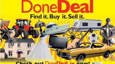 Value of vehicles on DoneDeal’s site was €5.4bn in 2016