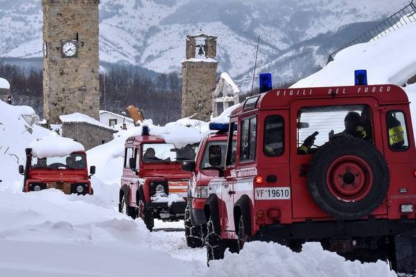 Avalanche swallows hotel following earthquakes in central Italy