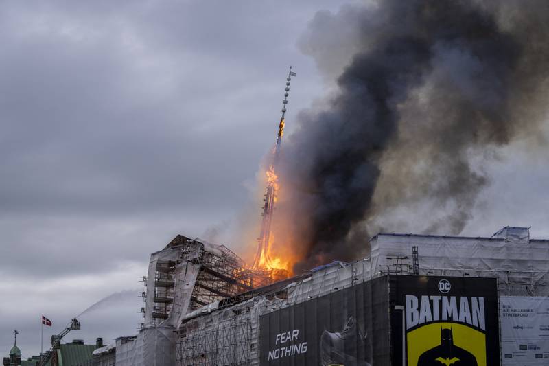 As Copenhagen has its ‘Notre Dame moment’, Danes vow that dragon-tail spire will rise from the ashes