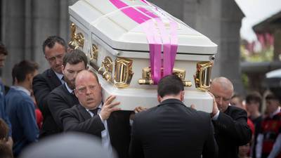 Family, friends and pals bid farewell to brave Shay Maloney