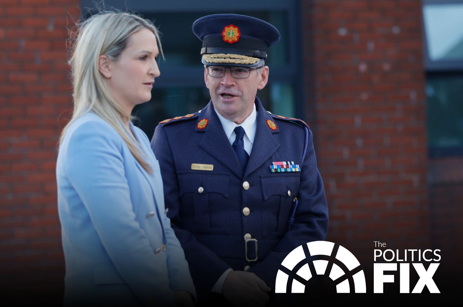 Minister for Justice Helen McEntee and Garda Commissioner Drew Harris. Photograph: Alan Betson