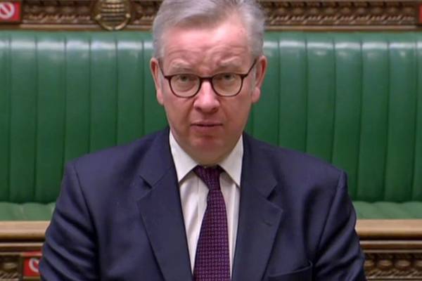Gloating Gove seeks grace period as protocol problems exceed ‘teething’ troubles