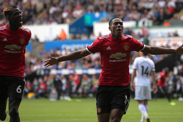 Anthony Martial relights his fire at Liberty Stadium