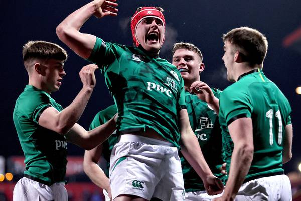 Ireland under-20s run in eight tries as they demolish Wales in Cork