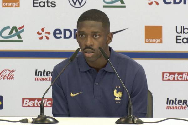 'Huh?! Oh wow!': Dembele learns of shock Germany defeat during press conference