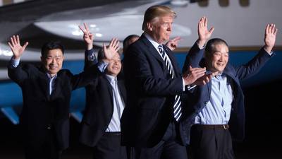 Trump welcomes back Americans freed by North Korea