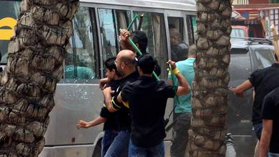 Violence flares at anti-Hizbullah protest