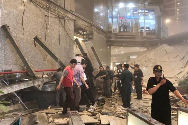 More than 70 injured as Indonesia stock exchange floor collapses