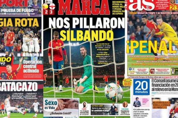 Spanish press reaction: Biggest cock-up against England since 16th century