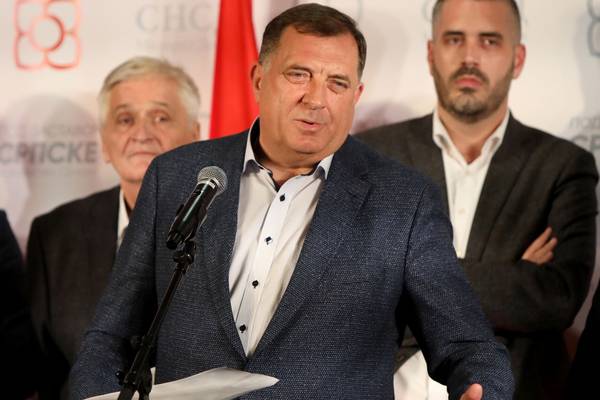 Bosnian Serb leader eyes controversial Crimea and Srebrenica moves