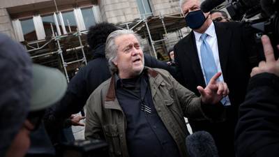 Capitol riot: Steve Bannon surrenders to FBI on criminal charges