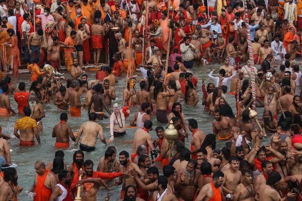 Millions gather at Ganges as India’s daily Covid tally hits world record