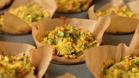 Spinach, carrot and courgette muffins