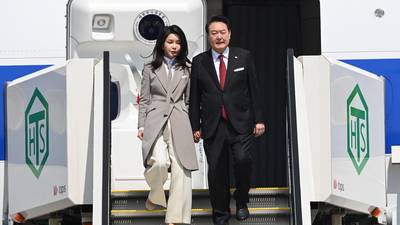 South Korean president arrives in Japan for historic talks