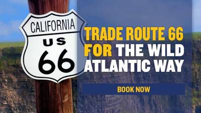 Ryanair launches US site calling on tourists to trade Route 66 for Wild Atlantic Way