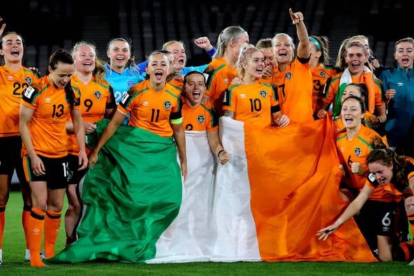 FAI fined €20,000 by Uefa over Ireland women’s team’s ‘Up the Ra’ chant