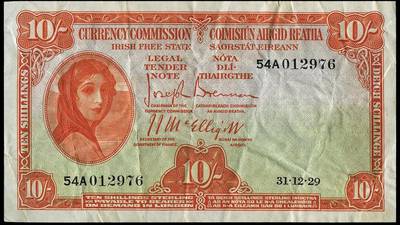 Wicklow collector’s stash of banknotes has some rare Lady Laverys