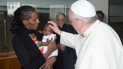 Pope meets Sudanese woman spared death for apostasy