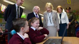 President Higgins praises use of recycled computers to aid children