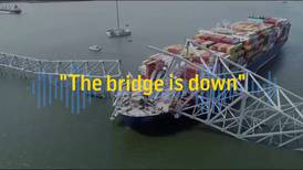 'The whole bridge just collapsed': audio of Baltimore ship crash released