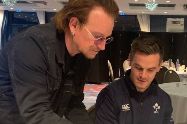 Players impressed with Bono’s Irish pride and desire