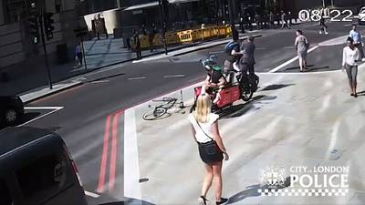 London police looking for cyclist who headbutted pedestrian