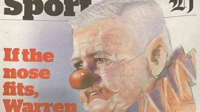 Warren Gatland given the clown treatment in NZ Herald