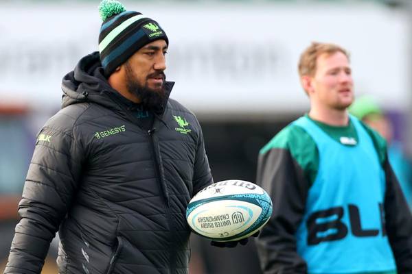Bundee Aki ruled out of Connacht’s game against Leinster at the RDS