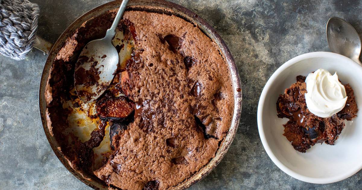 Warm fig and chocolate sponge cake – The Irish Times