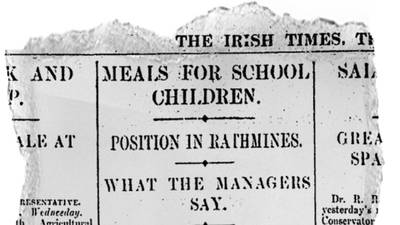 From the Archives: 'There is no child in the National school at Tranquilla who has not lunch'