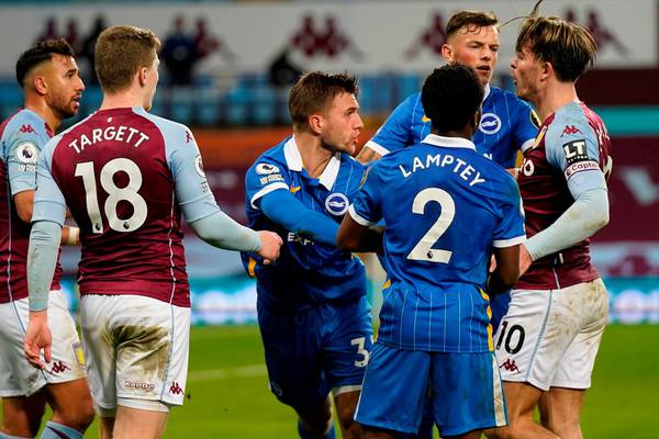 Brighton survive late penalty drama to hold on at Aston Villa