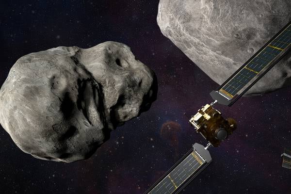 Nasa smashes spacecraft into asteroid in bid to change object’s course