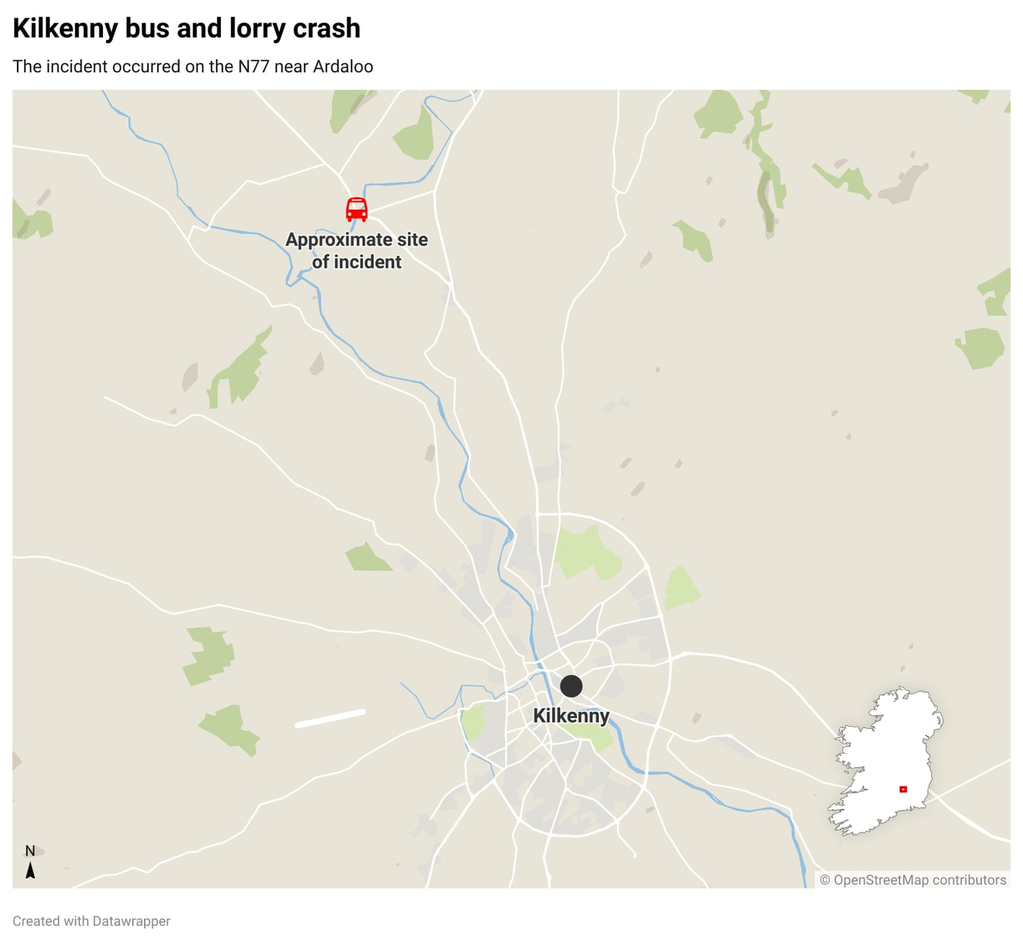 Kilkenny bus and lorry crash