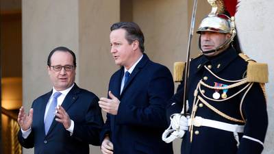 Cameron offers air base as Hollande   builds coalition against Isis