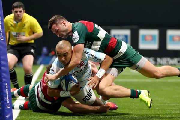 Simon Zebo among Racing’s five try scorers in win over Leicester