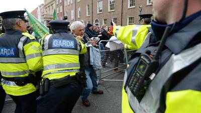 Three arrested after Dublin protests