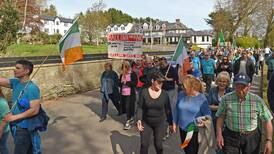 ‘This is for our town’: Ballina locals protest against plans to house families seeking international protection
