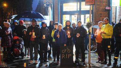 Vigil held for cyclist who died in collision with cement truck in Dublin