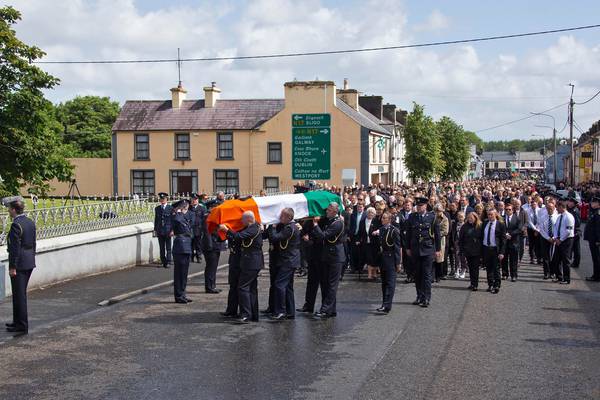 Miriam Lord: Blinking back tears, Charlestown bids farewell to its much-loved Garda Colm