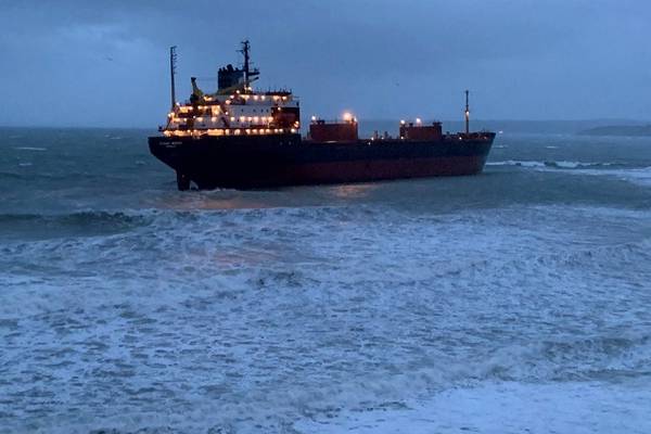 Russian cargo ship runs aground off southwest England
