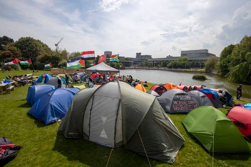 ‘The sacrifice is worth it’: Students continue pro-Palestine encampment on grounds of UCD