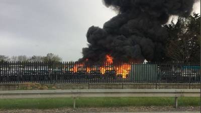 Long delays on N7 after fire causes smoke to drift across motorway